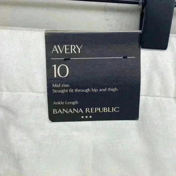 Banana Republic NWT New Avery Mid Rise Ankle Length Tailored Size 10 White - Picture 4 of 6